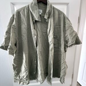 H&M Light Olive Regular Fit Shirt